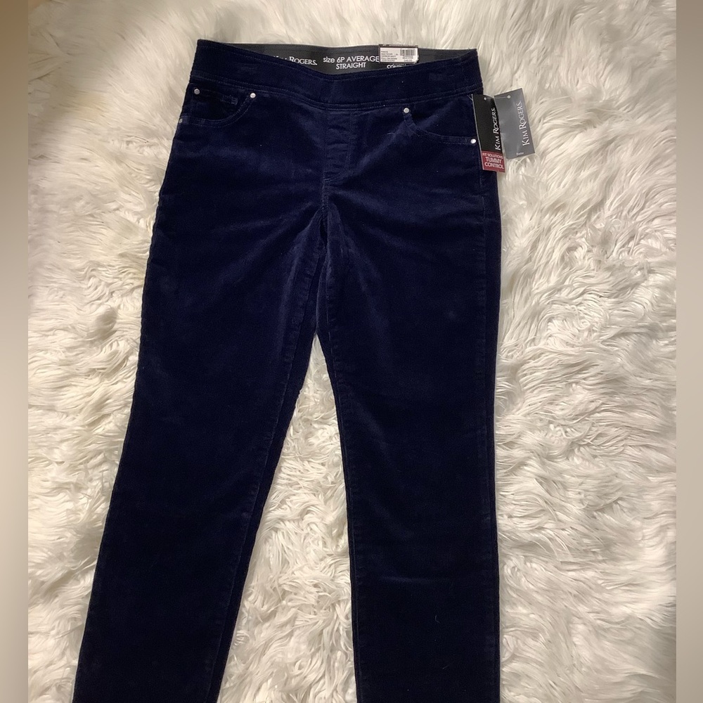 Pull-on Navy Blue Corduroy Jeans 6P NWT